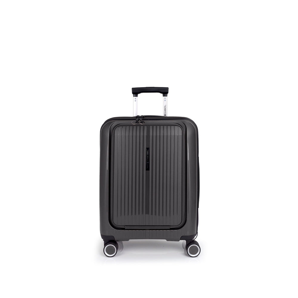 BROOKLYN handbagagekoffer met laptopvak grijs