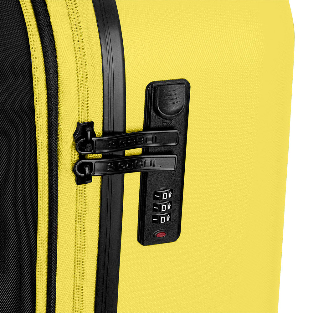 Handbagagekoffer – ABS, Uitbreidbaar, 41L geel