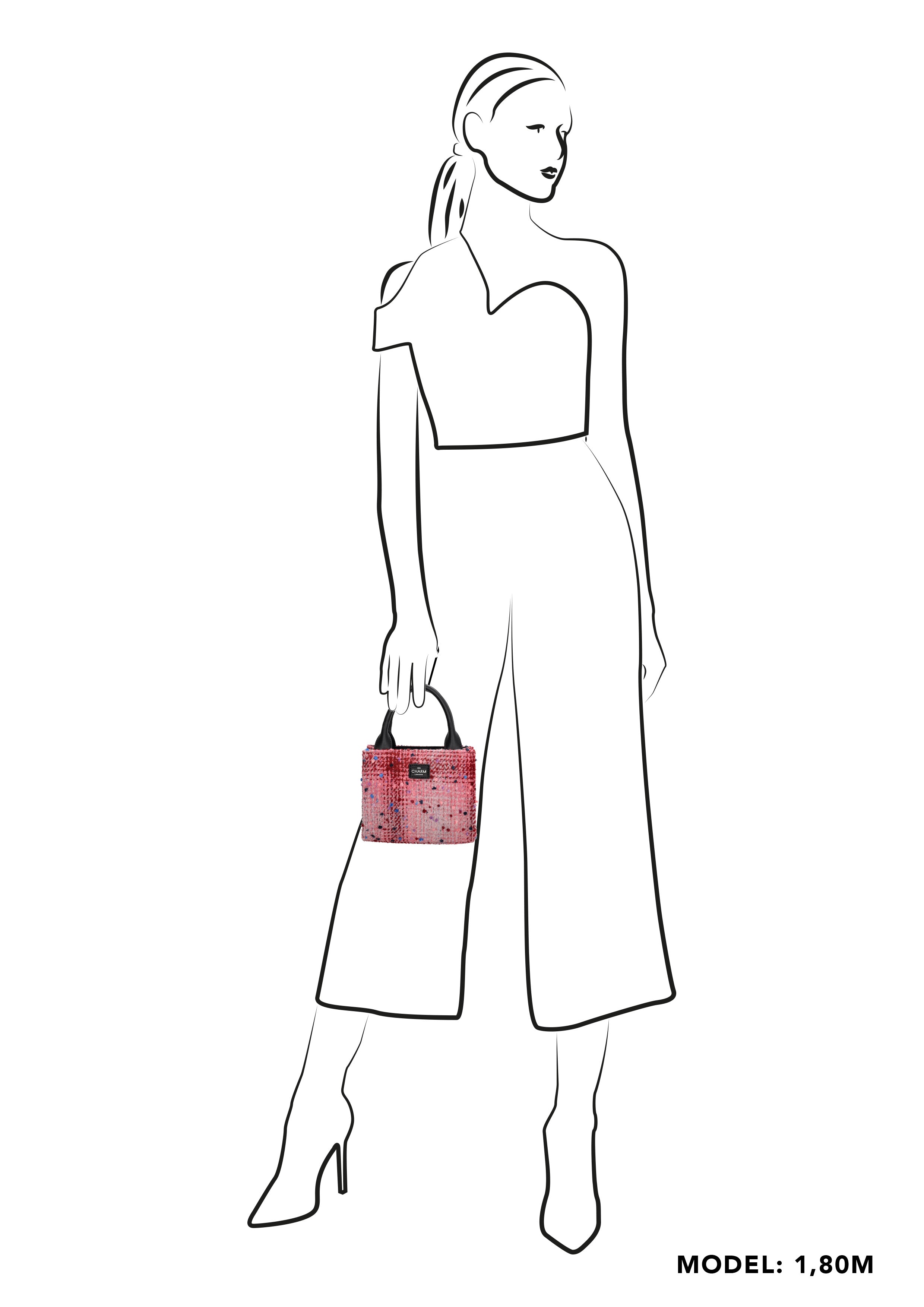 London Finsbury handtas roze-rood
