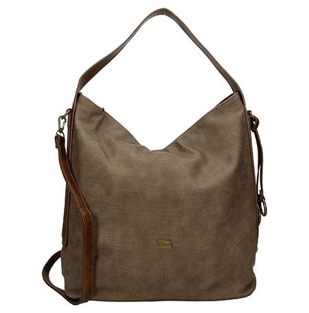Bruine David Jones schoudertas met schouderband uit de collectie van Tasjesfan