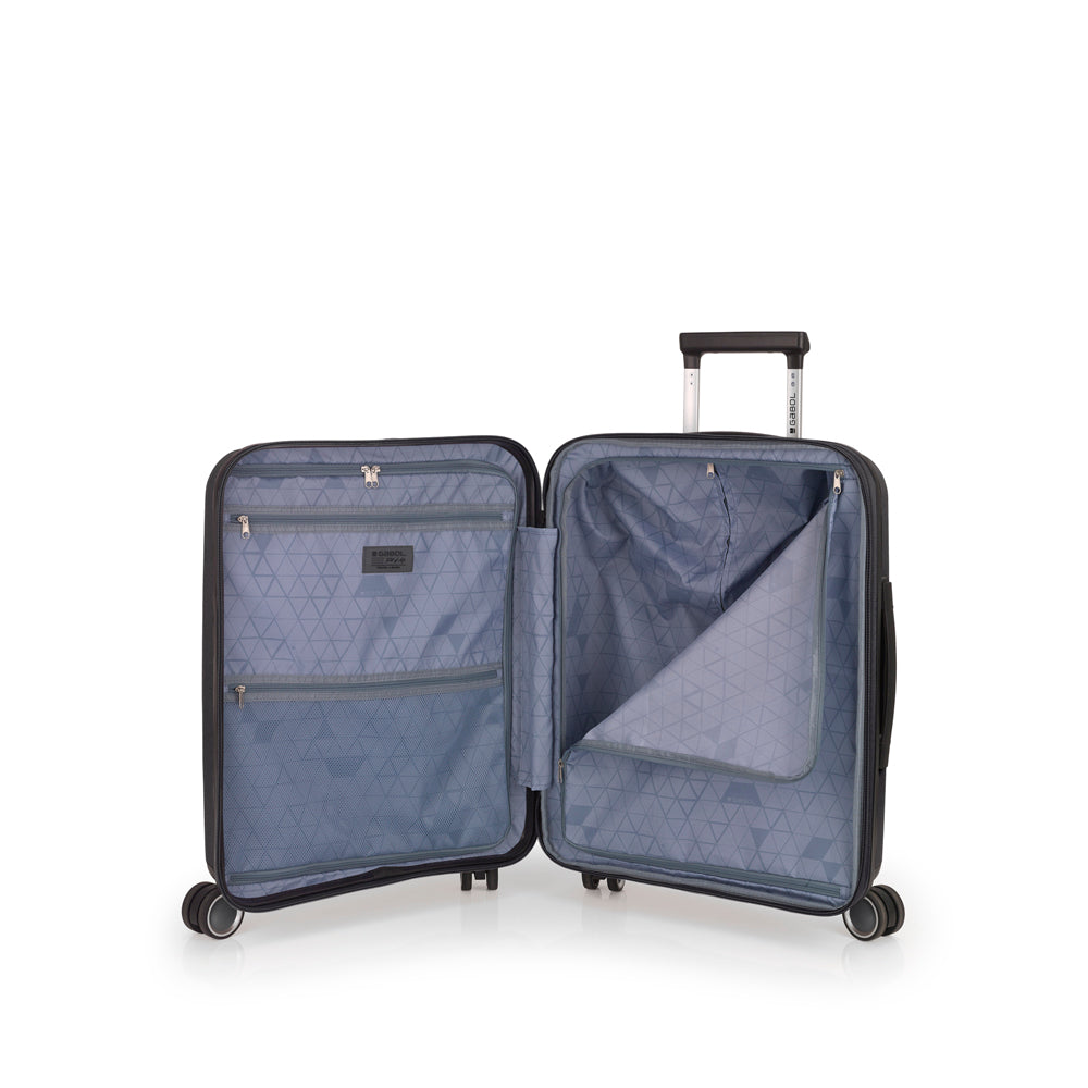 BROOKLYN handbagagekoffer met laptopvak grijs