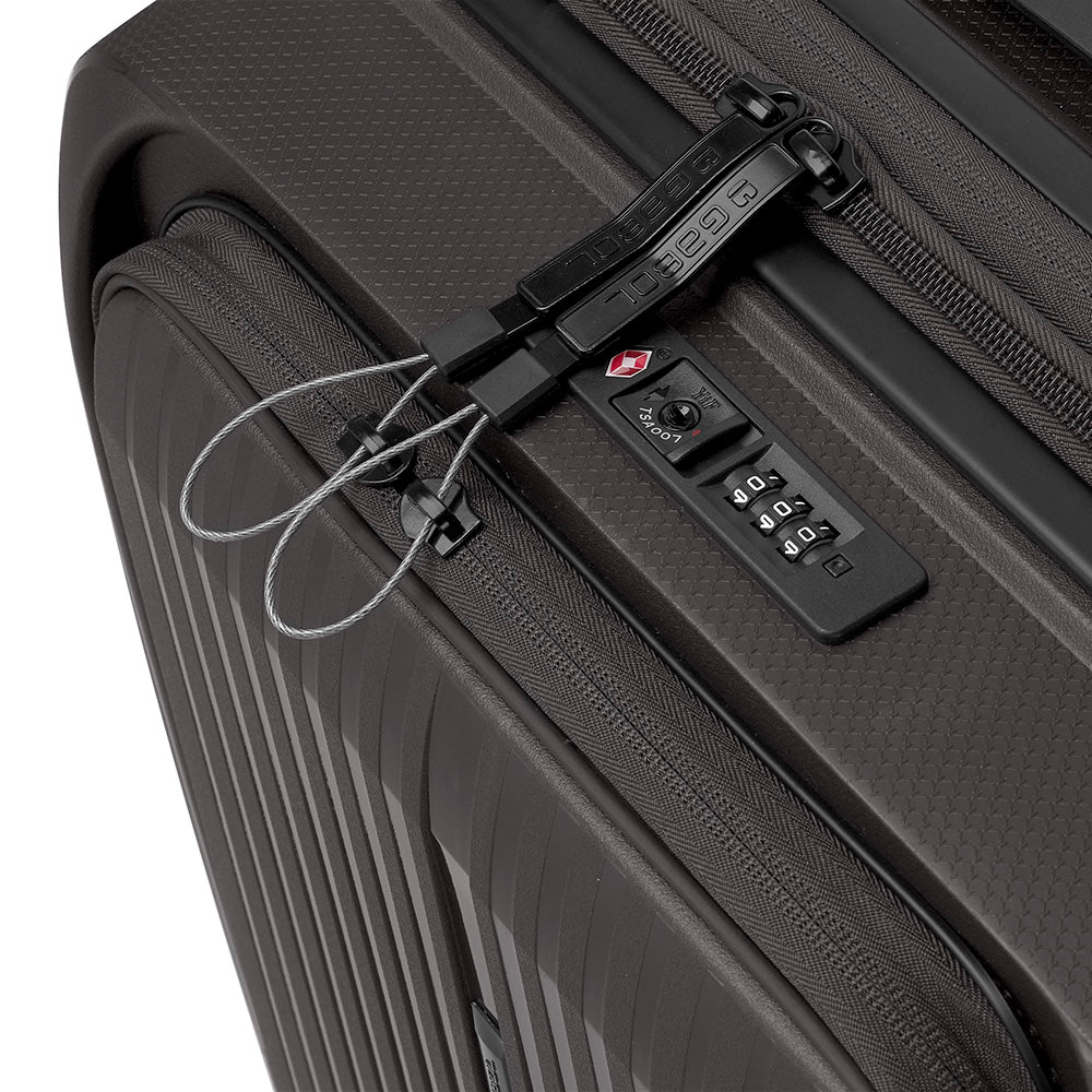 BROOKLYN handbagagekoffer met laptopvak grijs
