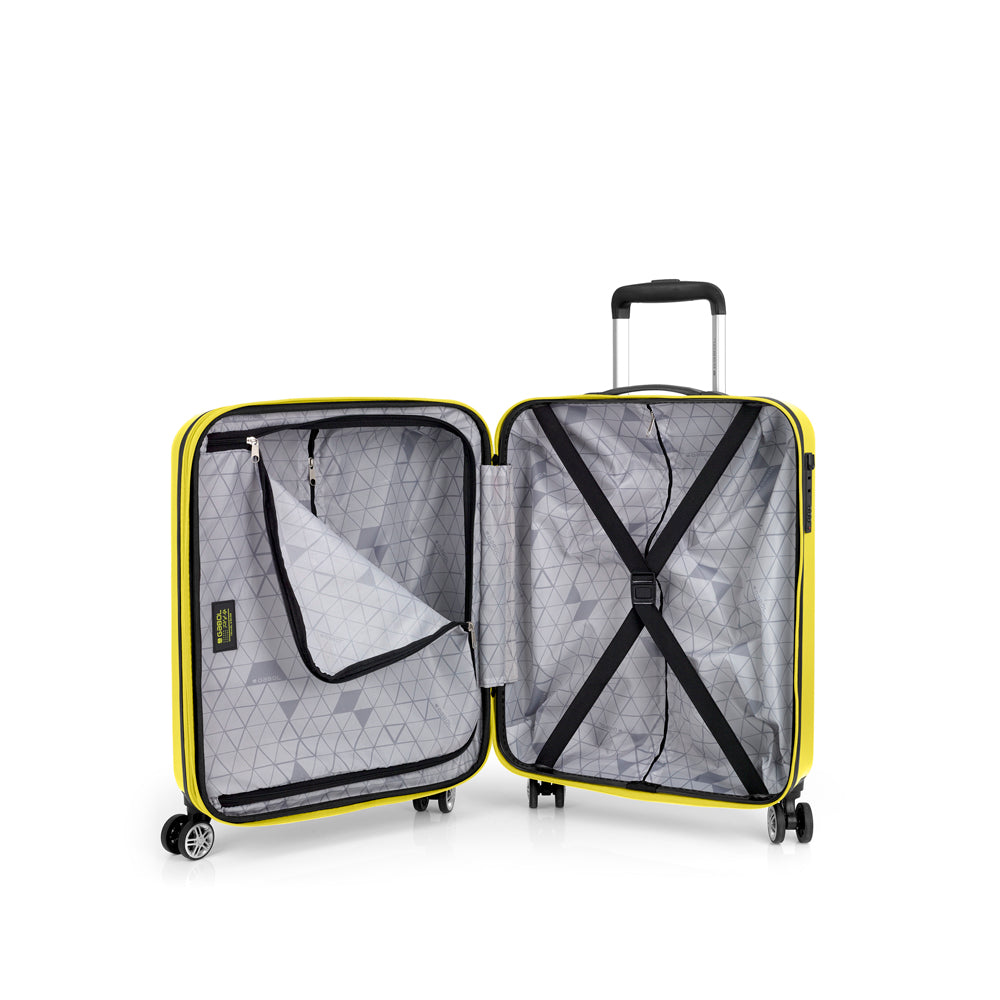 Handbagagekoffer – ABS, Uitbreidbaar, 41L geel