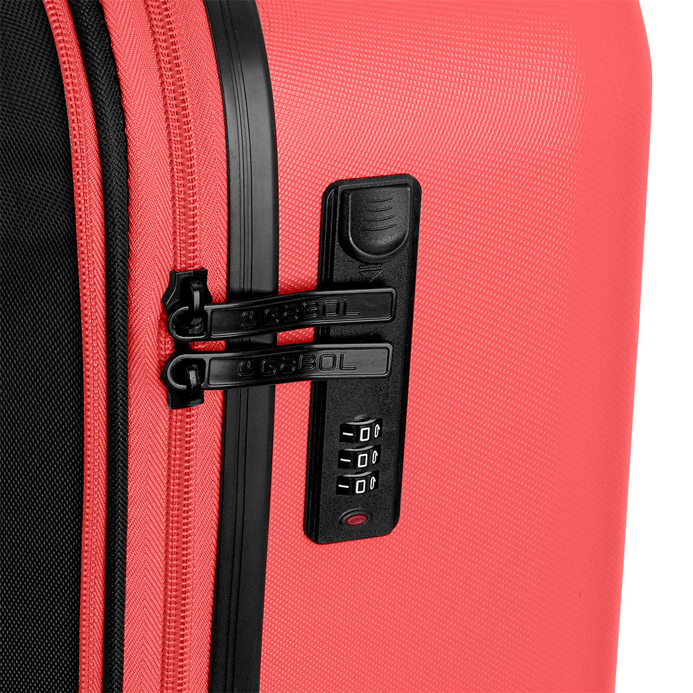 Handbagagekoffer – ABS, Uitbreidbaar, 41L rood
