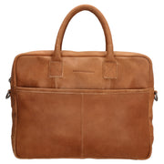 Hide & stitches Laptoptas 15,6 inch Cognac