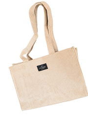 Charm London ribstof shopper beige