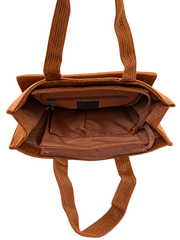 Charm London ribstof shopper cognac