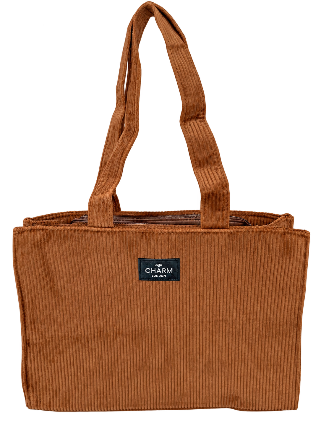 Charm London ribstof shopper cognac